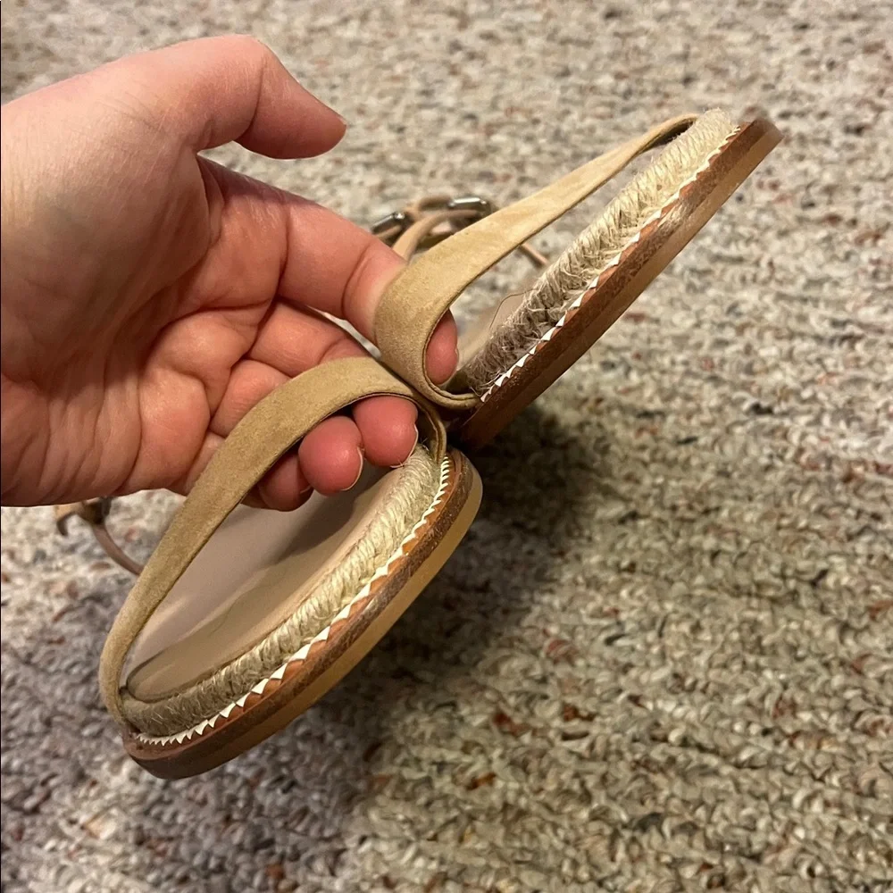 Botkier Island Tan Leather Espadrille Sandals Size 9.5